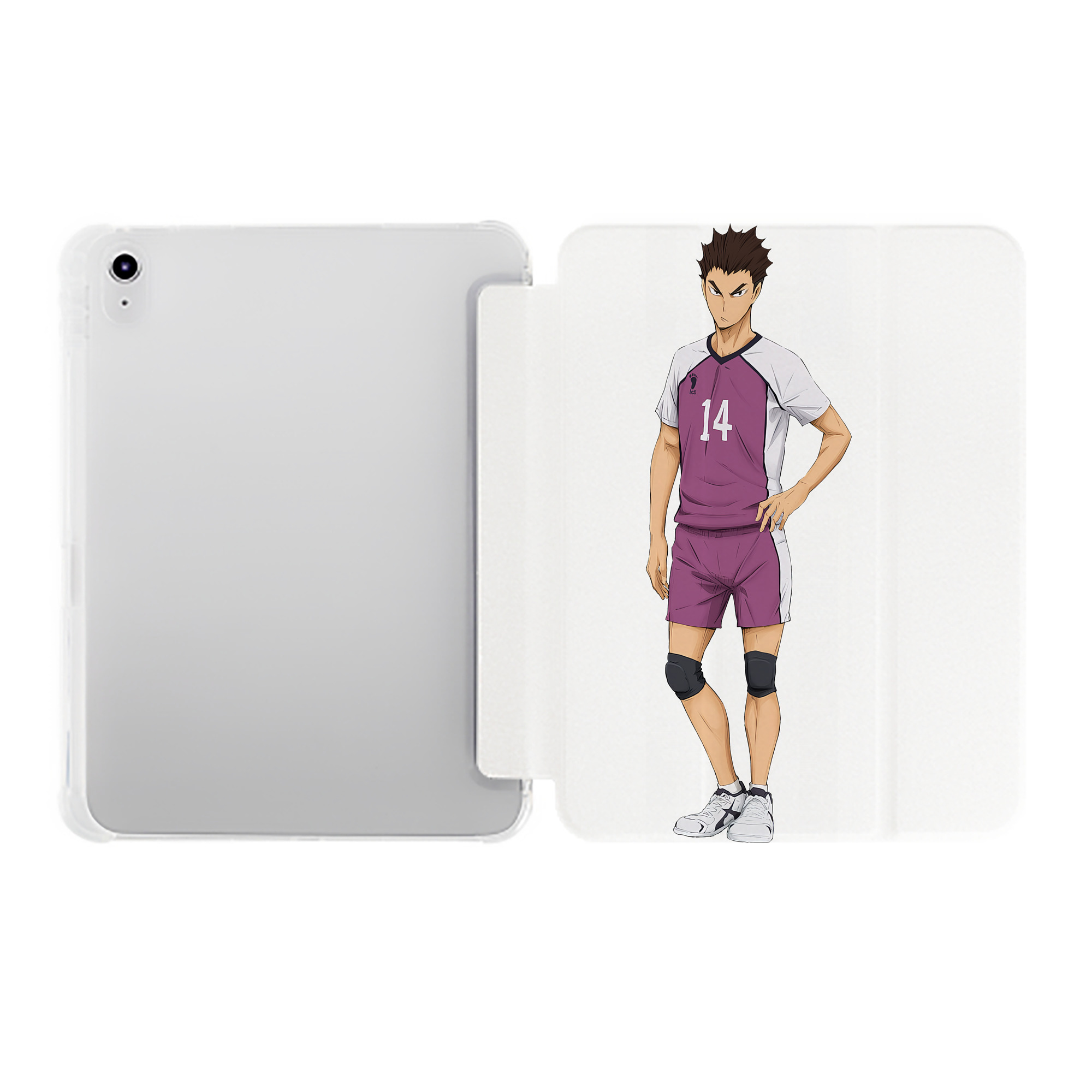 （画像用） ハイキュー!! Haikyu!! IPad ケース ペン収納付き 三つ折りスタンド PUレザー×シリコン 対応機種9.5/10.5/10.9インチ